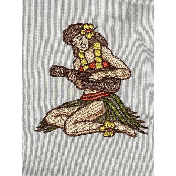 Howler Brothers Gaucho Pearl Snap-shirt Men XL Hula Girls 10th Anniversary New - Picture 6 of 11